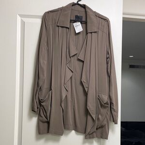 Trouvé Lightweight Trench Jacket in Khaki Green